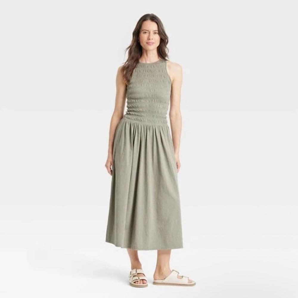 Universal Thread Olive Sleeveless Dress NWT